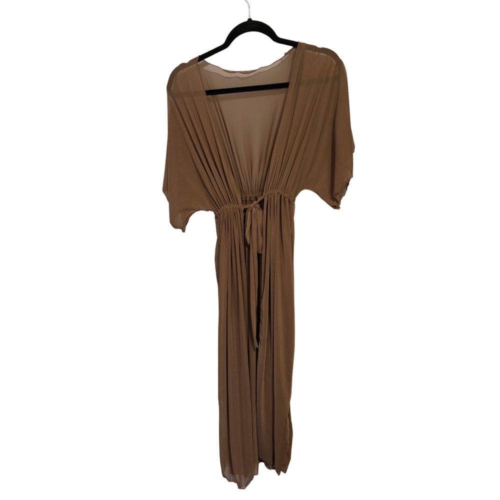 Brown Mesh Robe